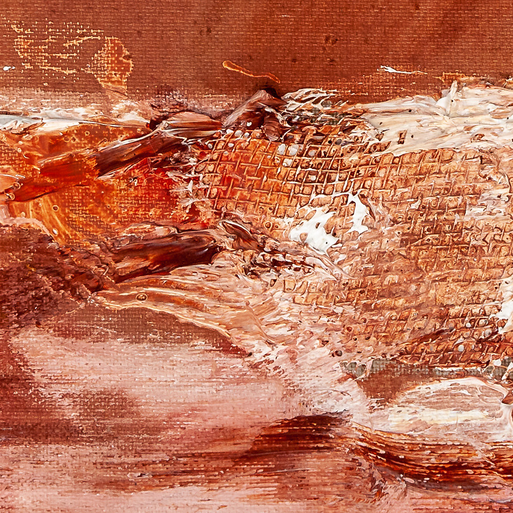 Détail d'une toile de Chris Poidevin